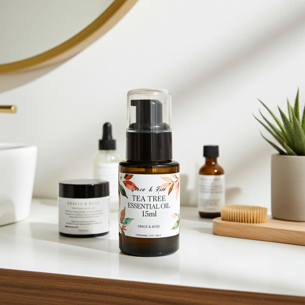 Pure Tea Tree Essential Oil – 15ml | 100% Natural Antibacterial Oil for Skin, Hair & Aromatherapy - Image 2