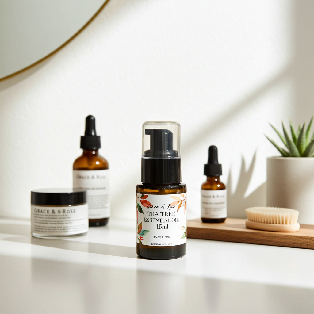 Pure Tea Tree Essential Oil – 15ml | 100% Natural Antibacterial Oil for Skin, Hair & Aromatherapy