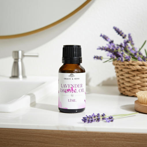 Pure Lavender Essential Oil – 15ml | 100% Natural Calming & Healing Oil for Skin, Hair & Relaxation