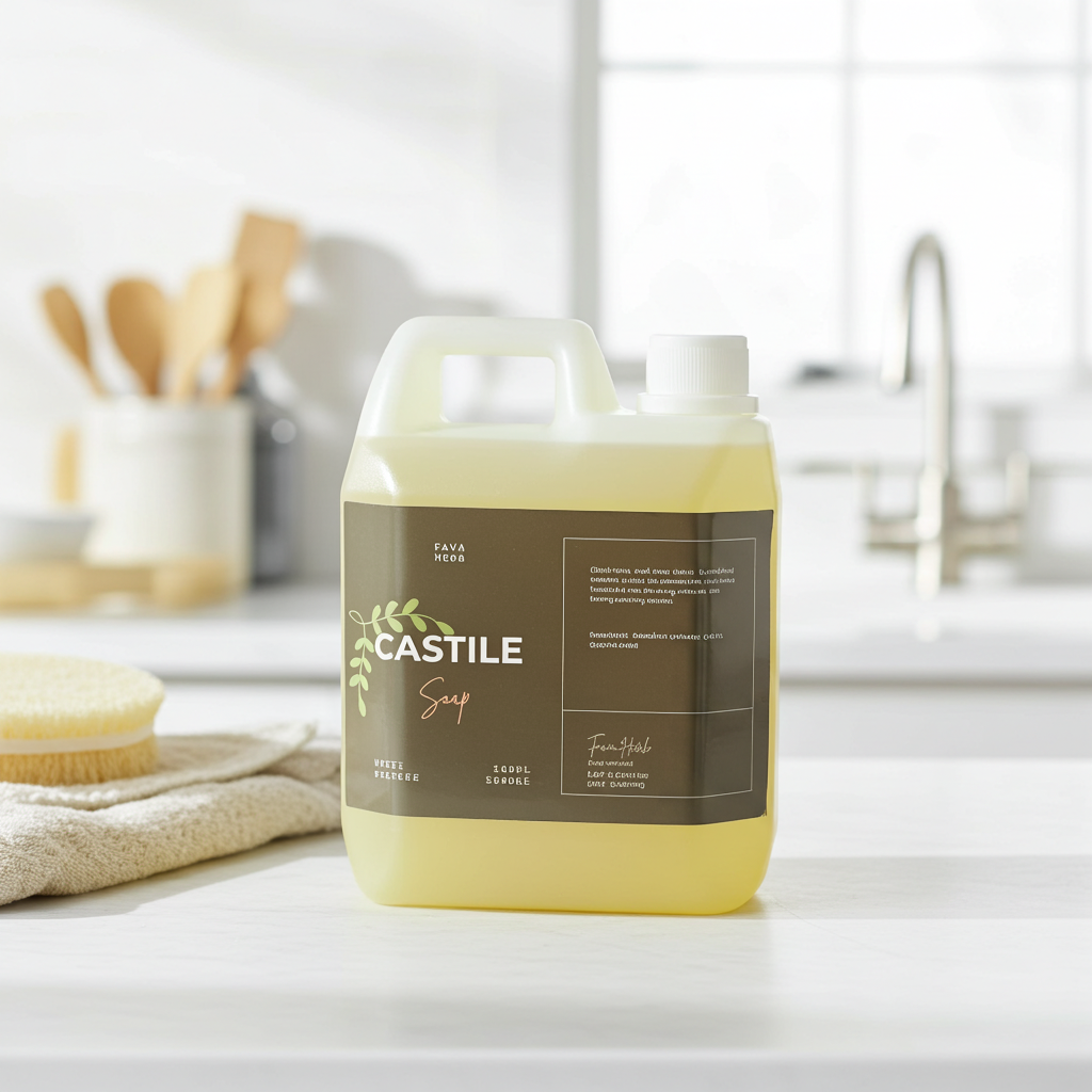 Pure Castile Liquid Soap 1L | Multi-Purpose Natural Cleaner for Body, Hair & Home