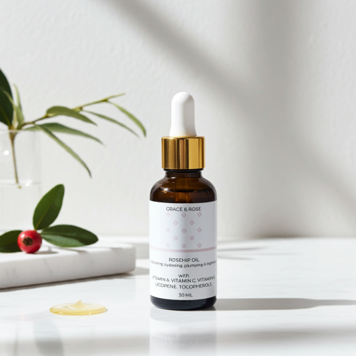 Pure Rosehip Facial Oil – 30ML | Cold-Pressed, Anti-Aging & Brightening Beauty Oil