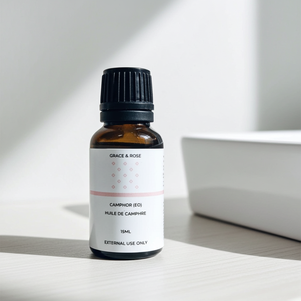 Pure Camphor Essential Oil – 15ml | Natural Decongestant & Energizing Aromatherapy Oil - Image 2