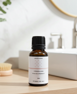 Pure Citronella Essential Oil – 15ml | Natural Insect Repellent & Uplifting Aromatherapy Oil
