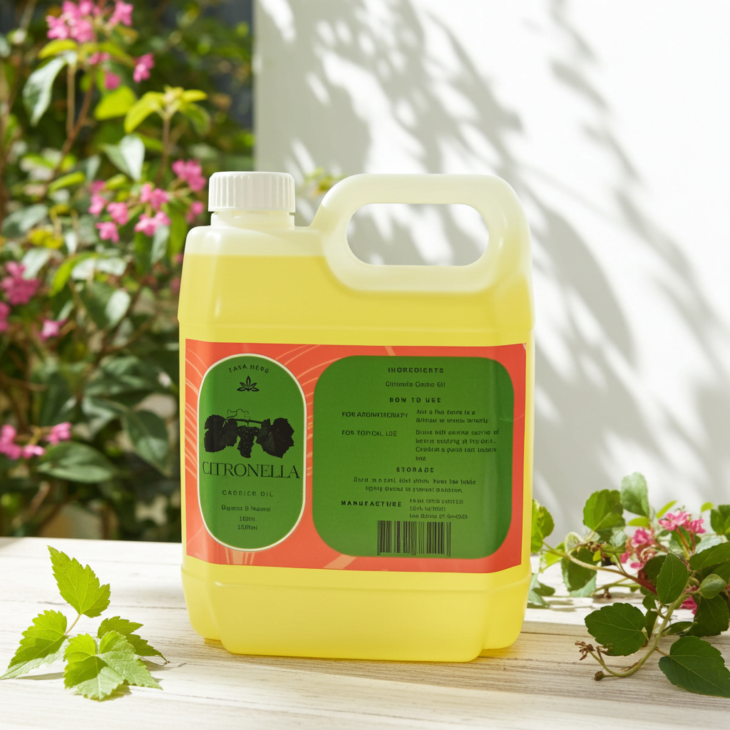 Pure Citronella Carrier Oil – 1L | Natural Insect Repellent & Skin-Refreshing Oil - Image 2