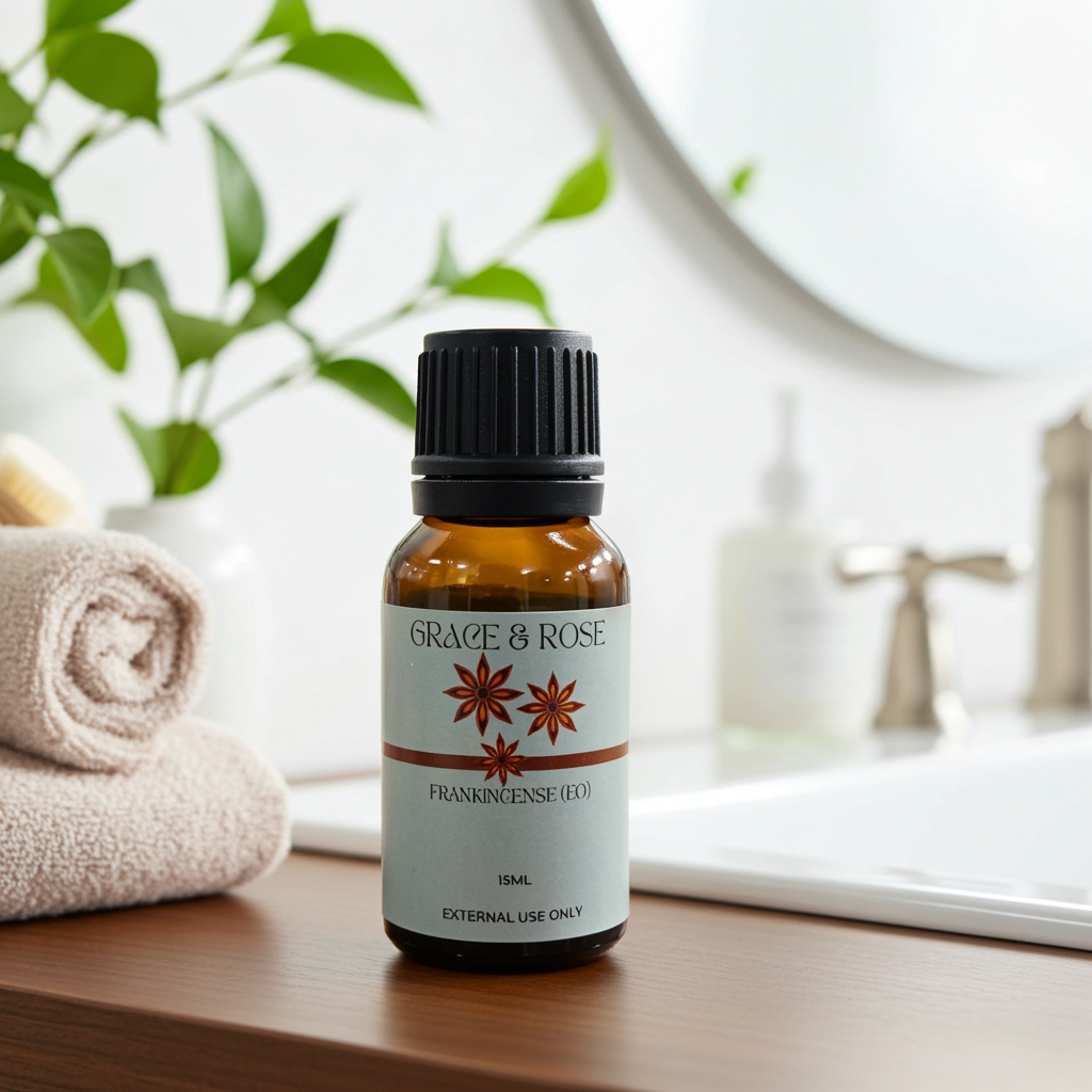 Pure Frankincense Essential Oil – 15ml | 100% Natural Rejuvenating & Calming Oil for Skin, Mind & Spirit