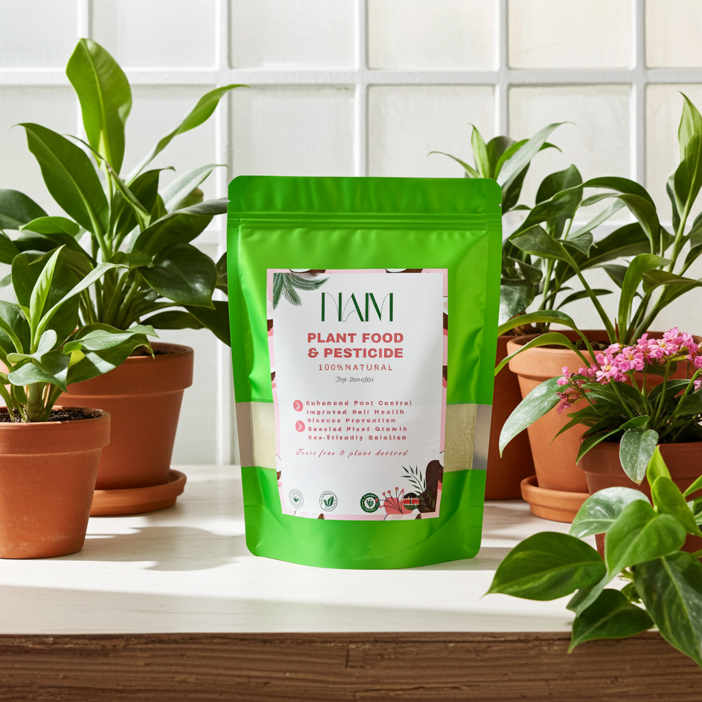 NAIM Organic Plant Food & Natural Pesticide | Neem-Based Eco-Friendly Solution for Healthy, Pest-Free Plants 500G - Image 3