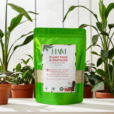 NAIM Organic Plant Food & Natural Pesticide | Neem-Based Eco-Friendly Solution for Healthy, Pest-Free Plants 500G