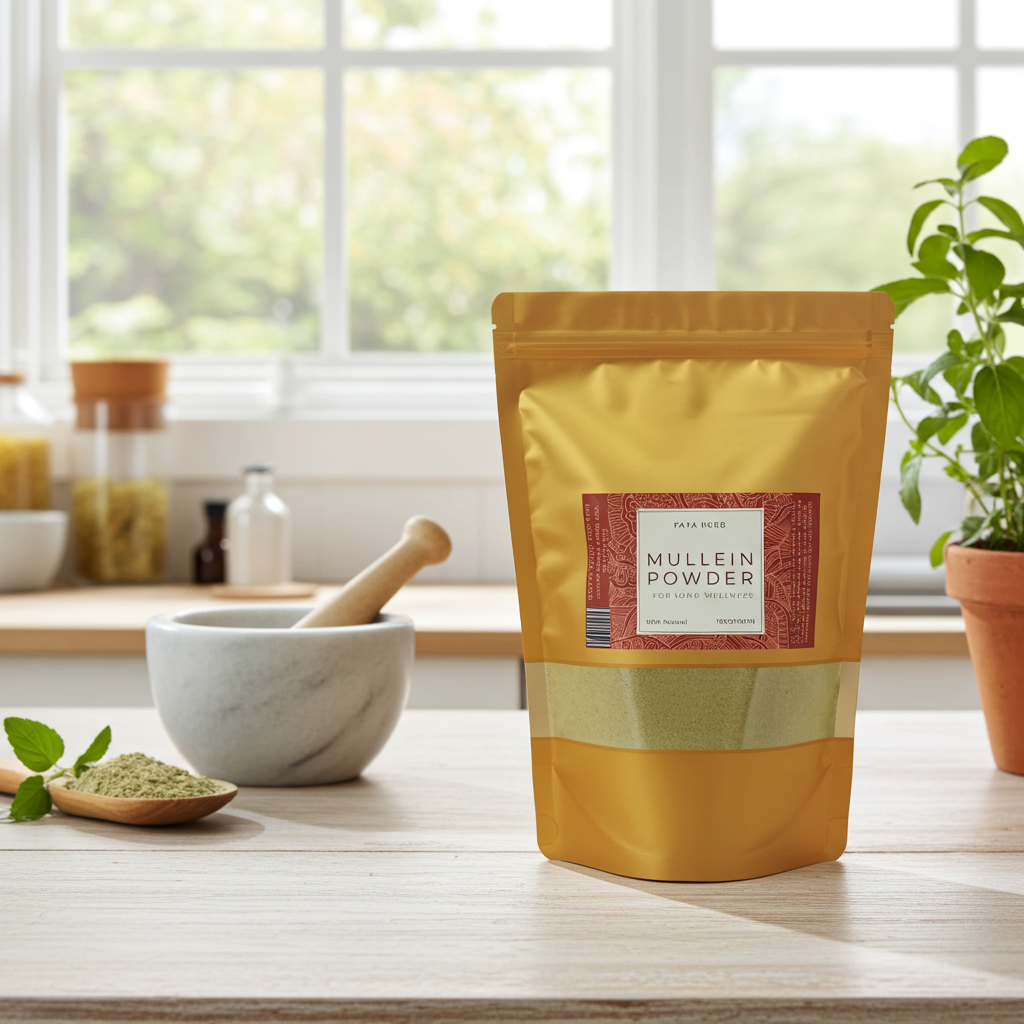 Premium Mullein Powder – Lung Support, Detox & Immune Wellness