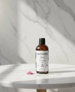 Rose Essential Oil – Pure Floral Essence in Glass Jar 100ml