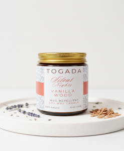 TOGADA Silent Nights Natural Insect Repellent Candle – 100g Soy Wax Protection