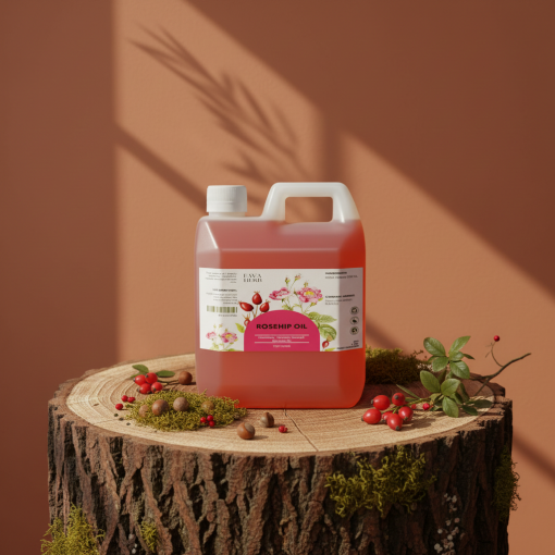 Fava Herb Pure Rosehip Carrier Oil – 1 Litre | Cold-Pressed, Unrefined & 100% Natural for Face, Hair & Skin