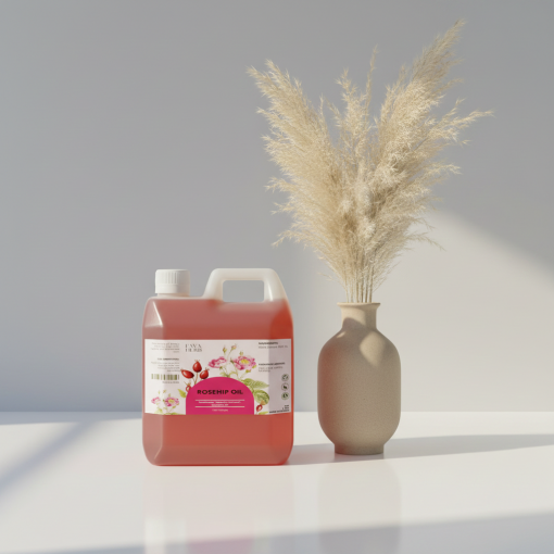 Fava Herb Pure Rosehip Carrier Oil – 1 Litre | Cold-Pressed, Unrefined & 100% Natural for Face, Hair & Skin