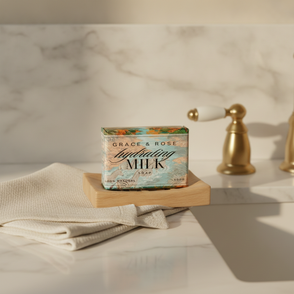 Grace & Rose Handmade Goat Milk Soap | 100% Natural & Moisturizing 100g - Image 2