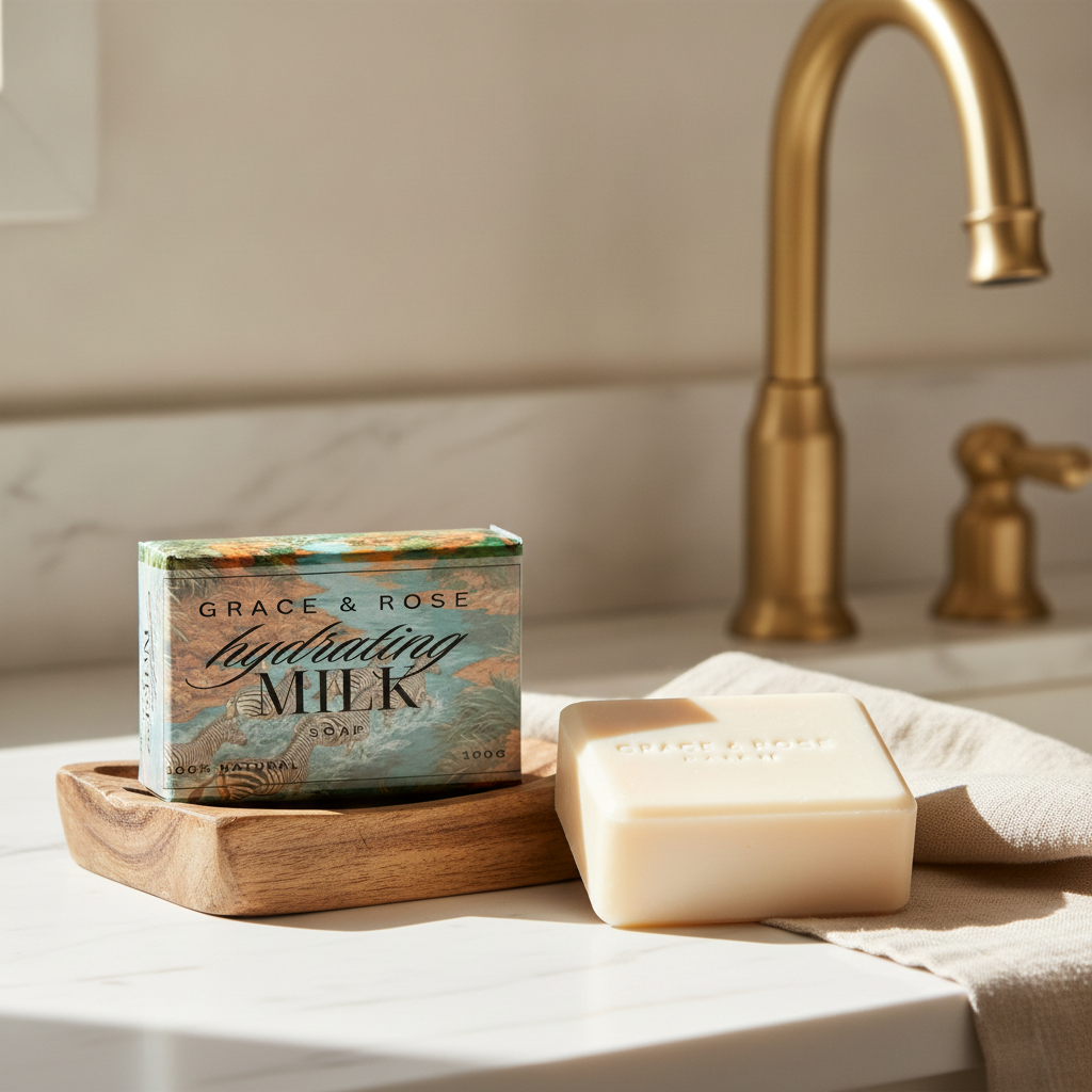 Grace & Rose Handmade Goat Milk Soap | 100% Natural & Moisturizing 100g - Image 3