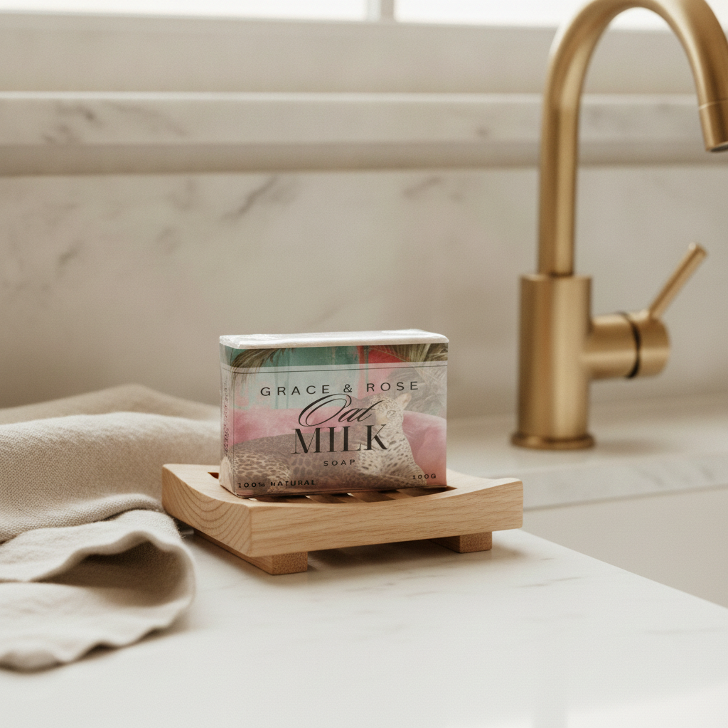 Grace & Rose Handmade Oat Milk Soap | 100% Natural & Gentle on Skin - Image 2