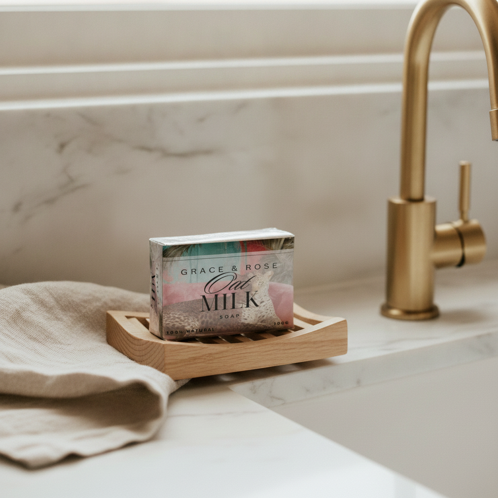 Grace & Rose Handmade Oat Milk Soap | 100% Natural & Gentle on Skin - Image 3