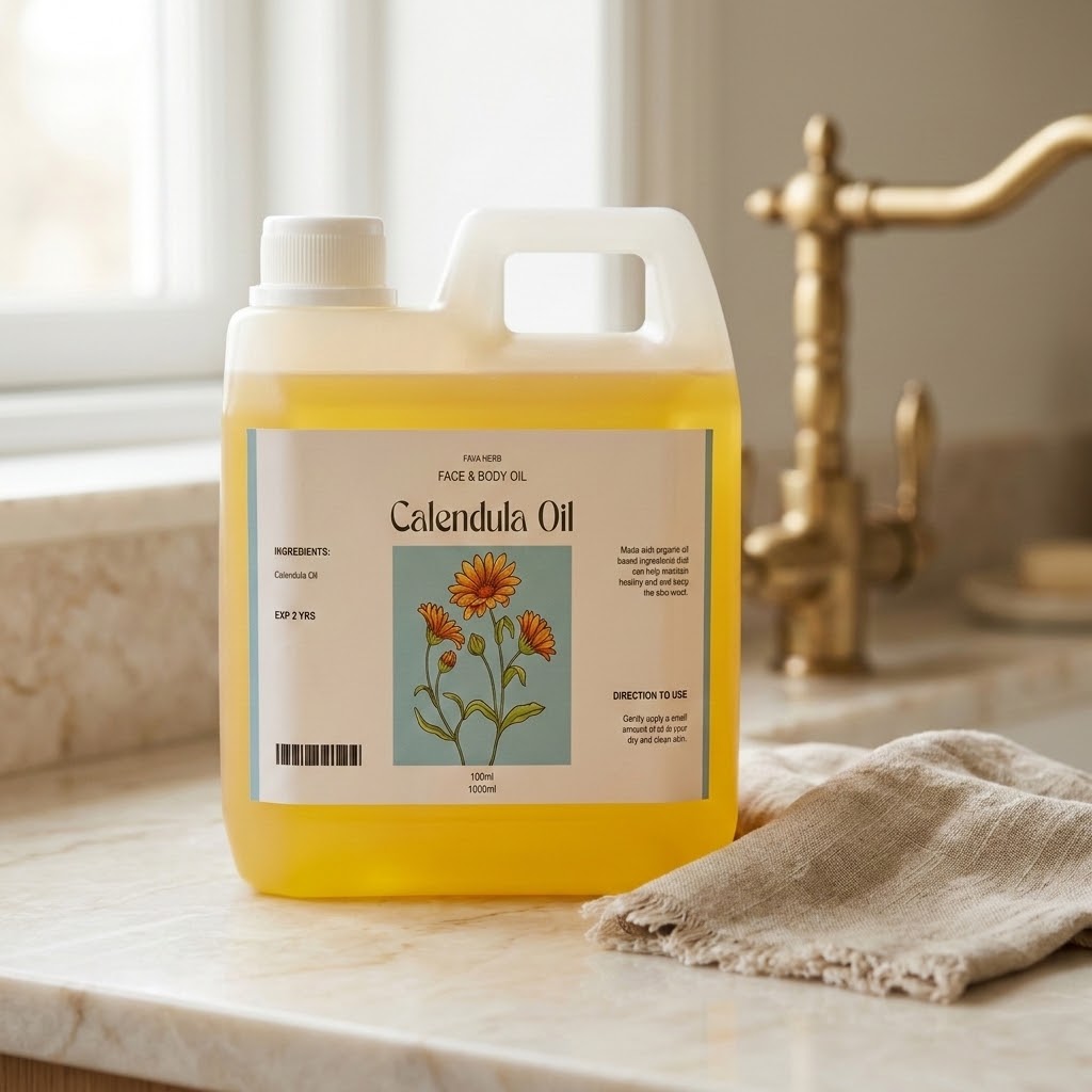 Calendula Oil 1L | 100% Natural, Bulk Carrier Oil for Skincare & DIY