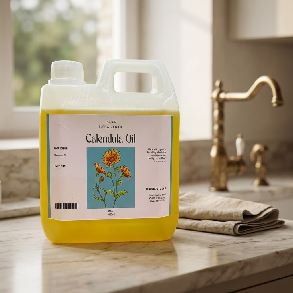 Calendula Oil 1L | 100% Natural, Bulk Carrier Oil for Skincare & DIY - Image 2